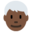 man, dark skin tone, white hair